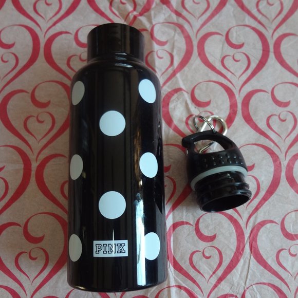 PINK Victoria's Secret Other - 🆕 PINK victoria's secret polka black white polka dot water bottle Sold out!